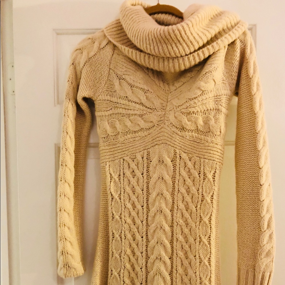 BCBG Cowl Neck Sweater Dress